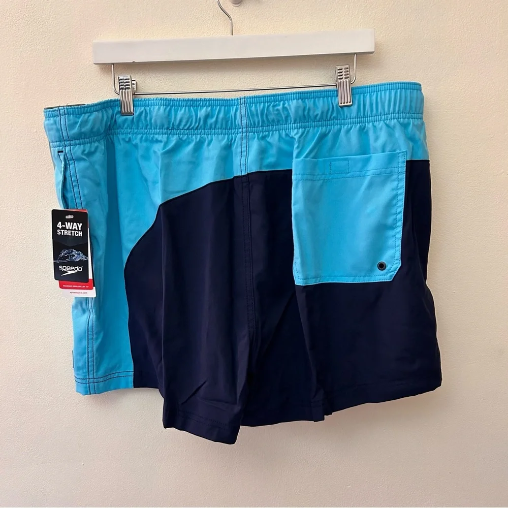 Speedo Redondo Edge 14” blue swim trunks size XXL